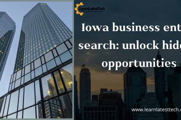 What is Iowa business entity search?
